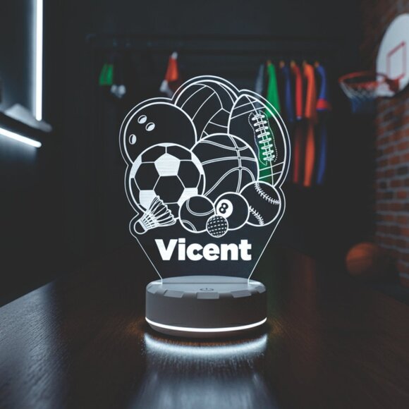 Custom Sports LED Night Light for Kids and Adults - Picture 8 of 8